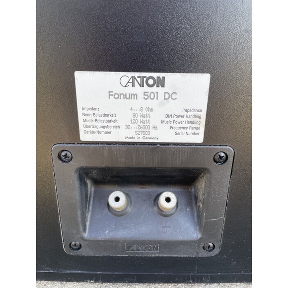 Canton Fonum 501 DC speakers ( set of 3 ) 1994 Germany Made Hi-Fi Audiophile - Picture 8 of 15